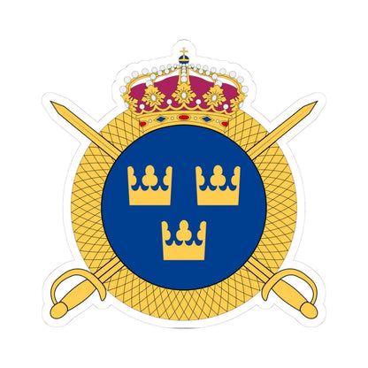 Livregementets husarer vapen (Sweden) (Coat of Arms) STICKER Vinyl Kiss-Cut Decal 3 Inch White - The Sticker Space
