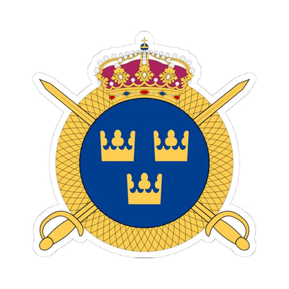 Livregementets husarer vapen (Sweden) (Coat of Arms) STICKER Vinyl Kiss-Cut Decal 4 Inch White - The Sticker Space