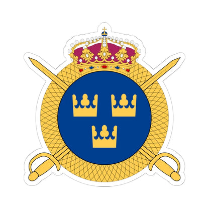 Livregementets husarer vapen (Sweden) (Coat of Arms) STICKER Vinyl Kiss-Cut Decal 6 Inch White - The Sticker Space