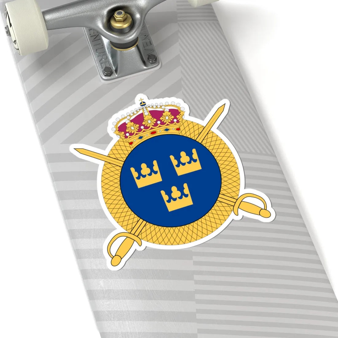 Livregementets husarer vapen (Sweden) (Coat of Arms) STICKER Vinyl Kiss-Cut Decal - The Sticker Space
