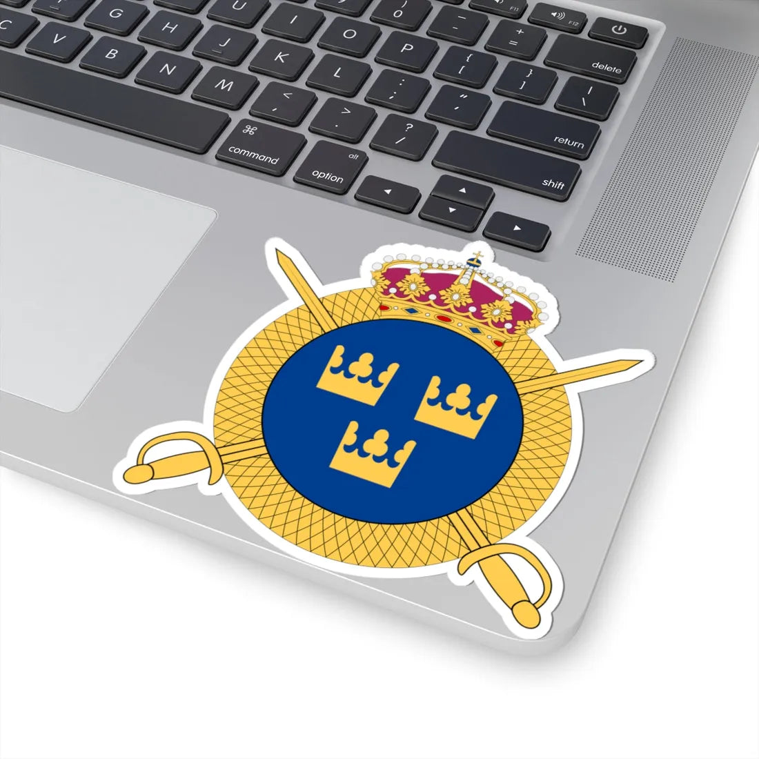 Livregementets husarer vapen (Sweden) (Coat of Arms) STICKER Vinyl Kiss-Cut Decal - The Sticker Space