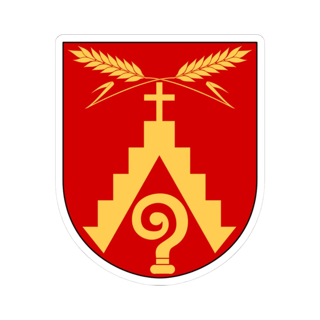 Ljungby församling vapen (Sweden) (Coat of Arms) STICKER Vinyl Kiss-Cut Decal 3 Inch White - The Sticker Space