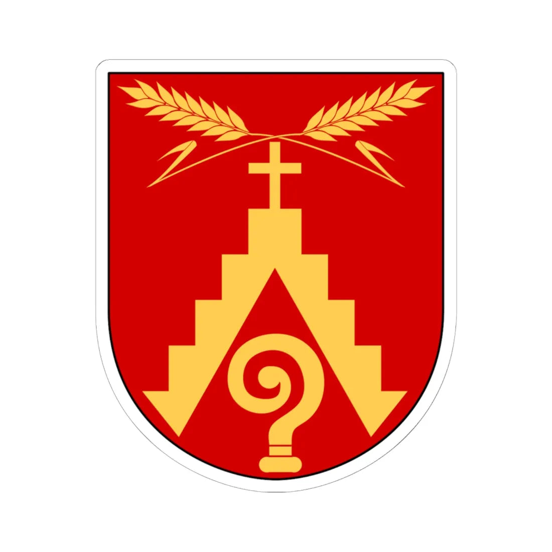 Ljungby församling vapen (Sweden) (Coat of Arms) STICKER Vinyl Kiss-Cut Decal 6 Inch White - The Sticker Space