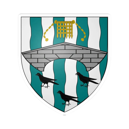 LLIW VALLEY Shield (United Kingdom) (Coat of Arms) STICKER Vinyl Kiss-Cut Decal 2 Inch White - The Sticker Space