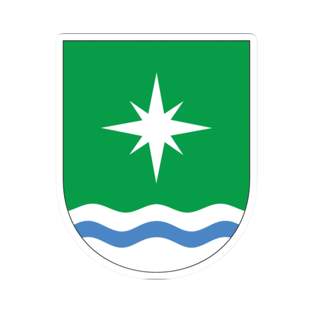 Lääne-Saare valla vapp (Estonia) (Coat of Arms) STICKER Vinyl Kiss-Cut Decal 2 Inch White - The Sticker Space