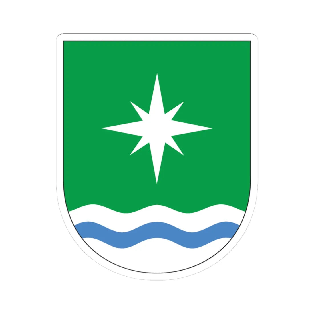 Lääne-Saare valla vapp (Estonia) (Coat of Arms) STICKER Vinyl Kiss-Cut Decal 3 Inch White - The Sticker Space