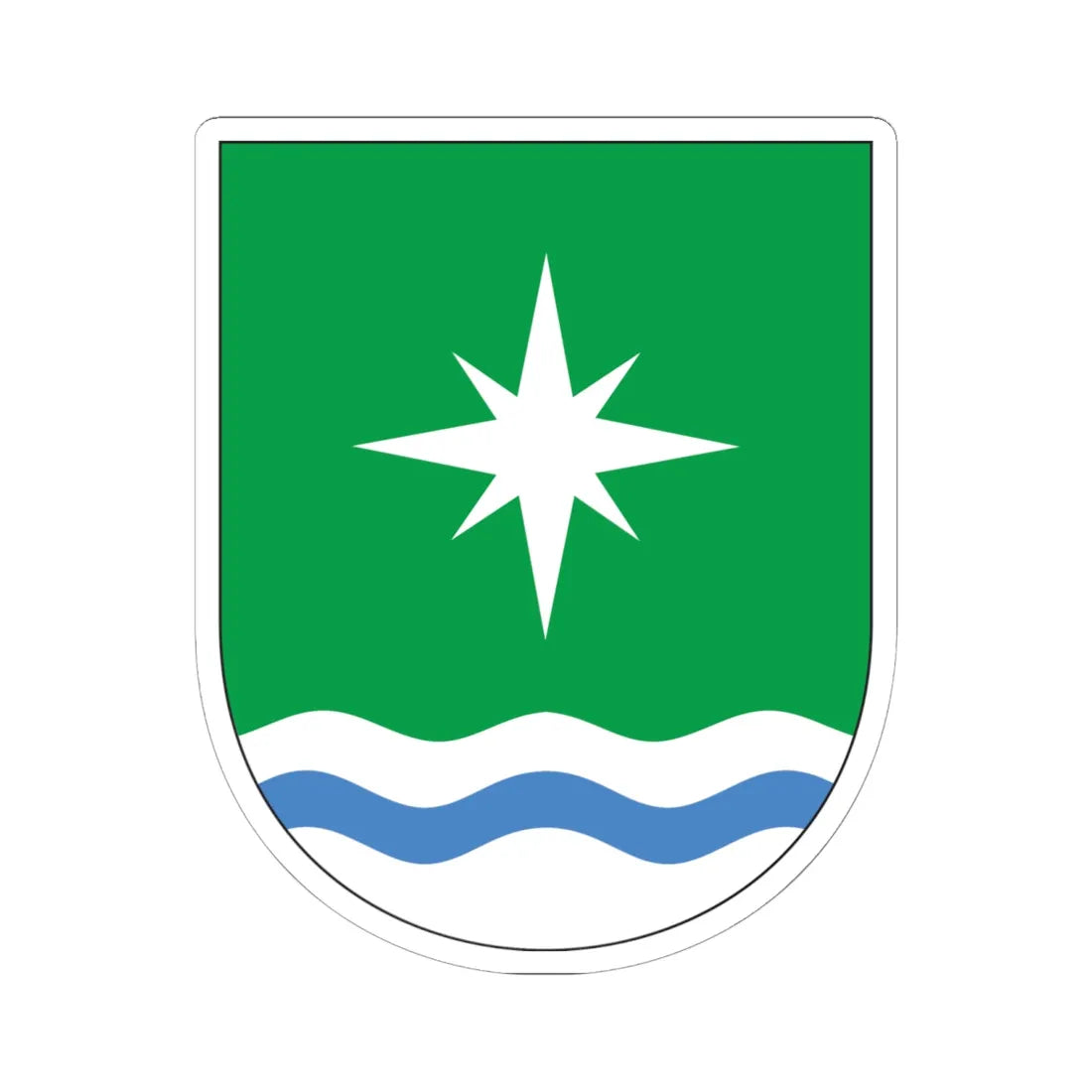 Lääne-Saare valla vapp (Estonia) (Coat of Arms) STICKER Vinyl Kiss-Cut Decal 6 Inch White - The Sticker Space