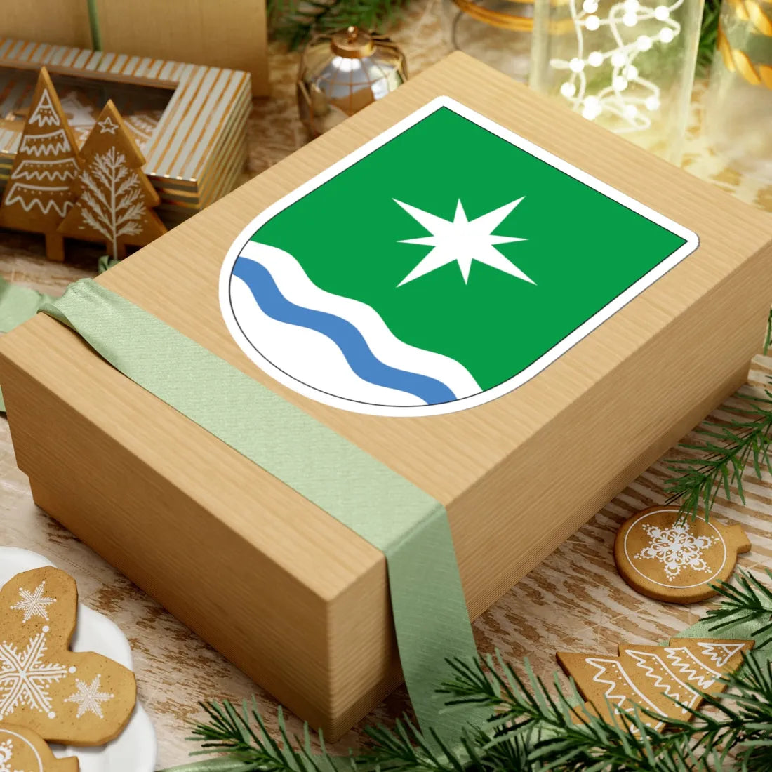 Lääne-Saare valla vapp (Estonia) (Coat of Arms) STICKER Vinyl Kiss-Cut Decal - The Sticker Space