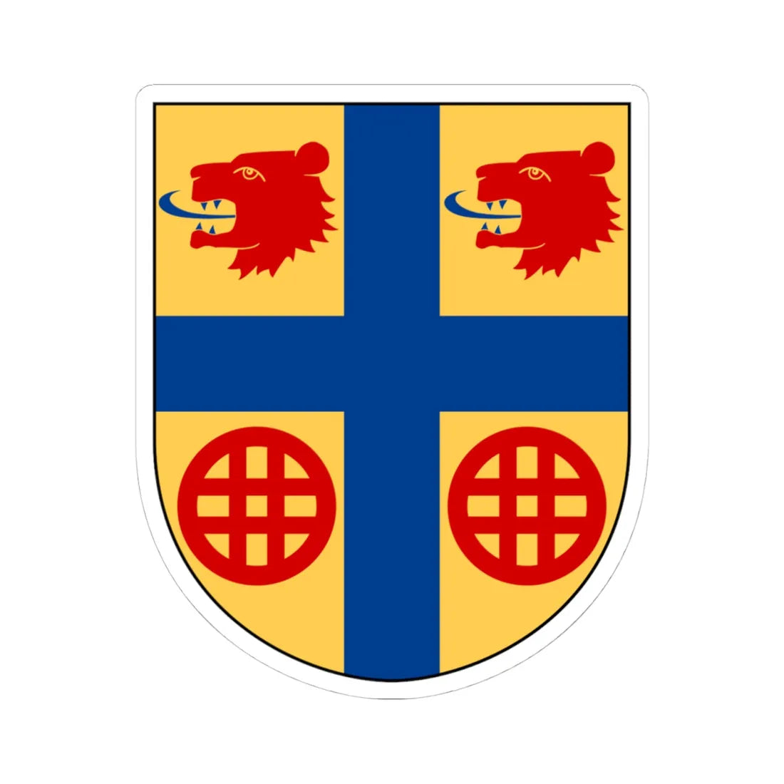 Långarydssläkten vapen (Sweden) (Coat of Arms) STICKER Vinyl Kiss-Cut Decal 4 Inch White - The Sticker Space