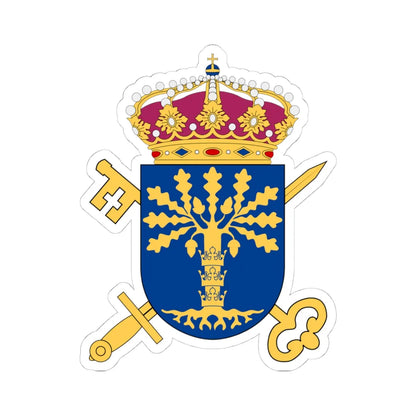 Länsrätten i Blekinge län vapen (Sweden) (Coat of Arms) STICKER Vinyl Kiss-Cut Decal 4 Inch White - The Sticker Space