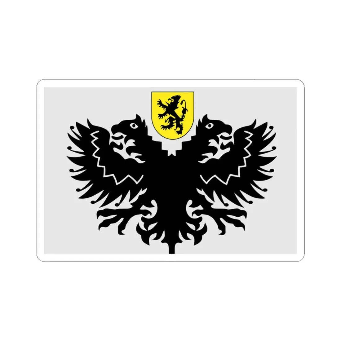 Lo-Reninge vlag (Belgium) STICKER Vinyl Kiss-Cut Decal 4 Inch White - The Sticker Space