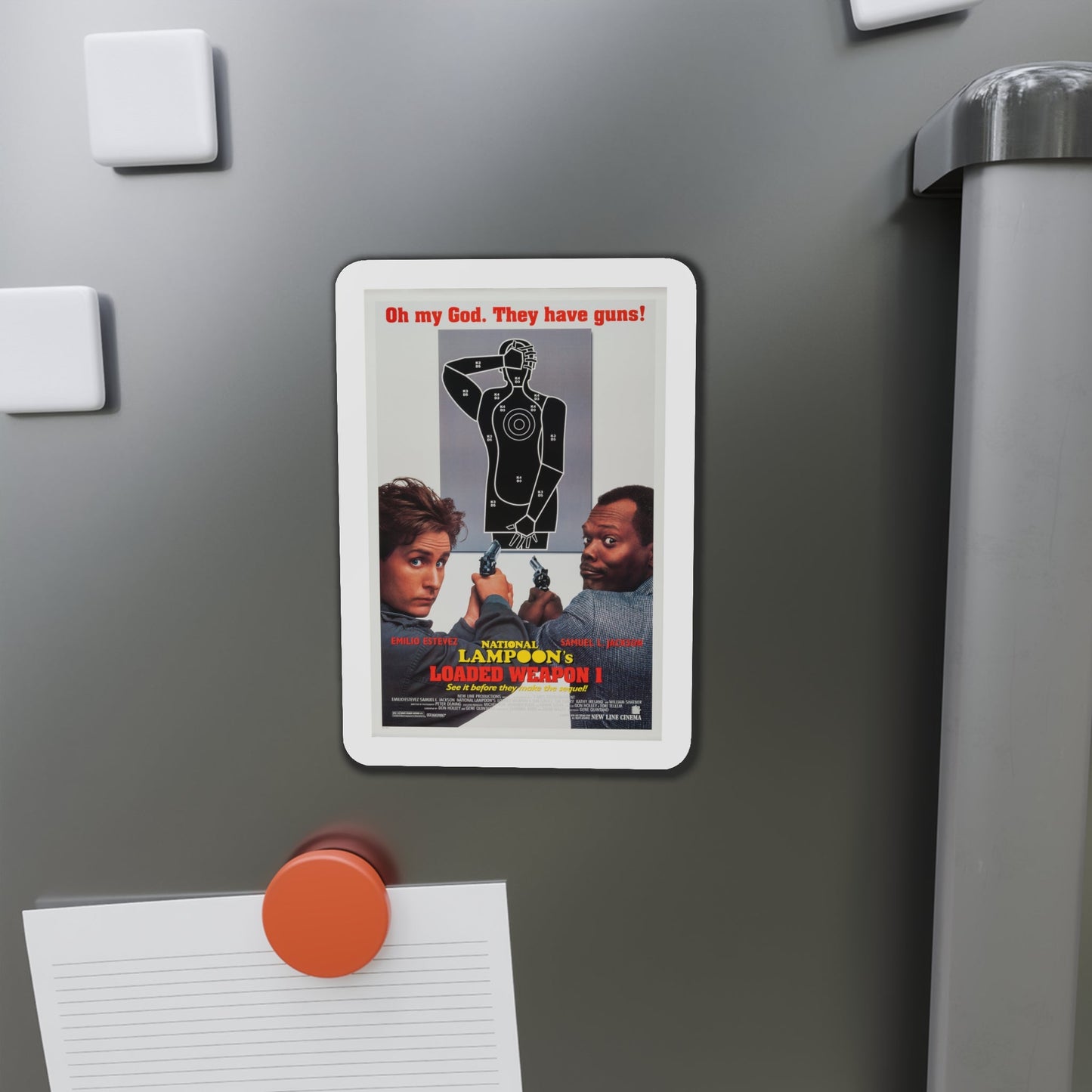 Loaded Weapon 1 1993 Movie Poster Die-Cut Magnet-The Sticker Space