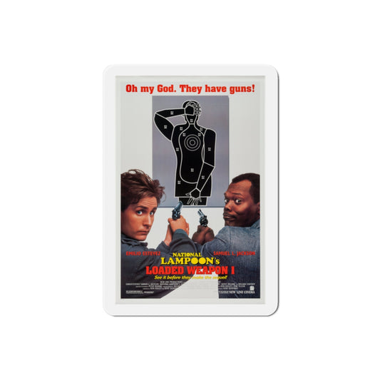 Loaded Weapon 1 1993 Movie Poster Die-Cut Magnet-2" x 2"-The Sticker Space