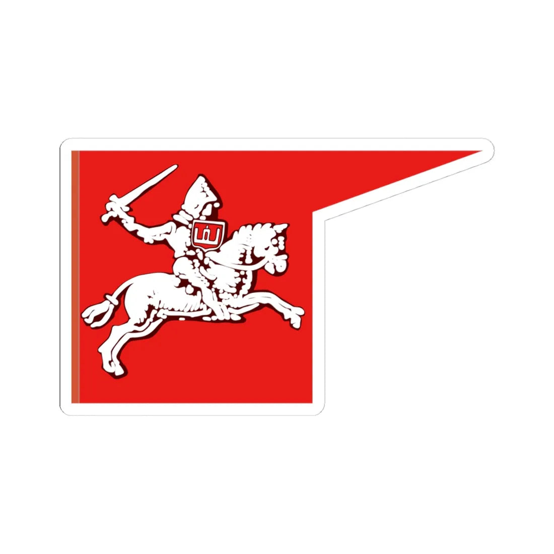 Lob Grundwald flags Litwa 1410 (Belarus) (Coat of Arms) STICKER Vinyl Kiss-Cut Decal 4 Inch White - The Sticker Space