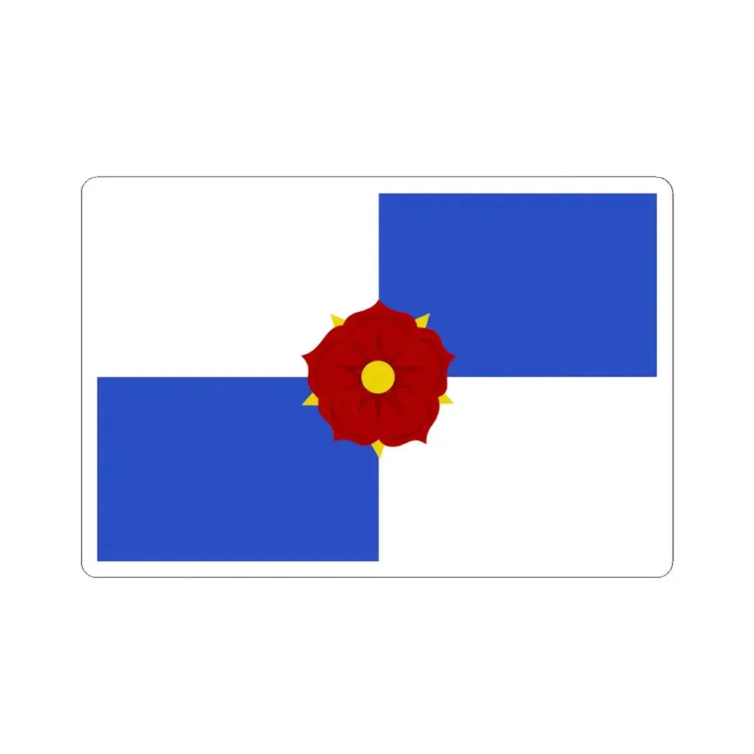 Lochristi vlag (Belgium) STICKER Vinyl Kiss-Cut Decal 3 Inch White - The Sticker Space