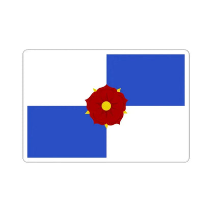 Lochristi vlag (Belgium) STICKER Vinyl Kiss-Cut Decal 4 Inch White - The Sticker Space