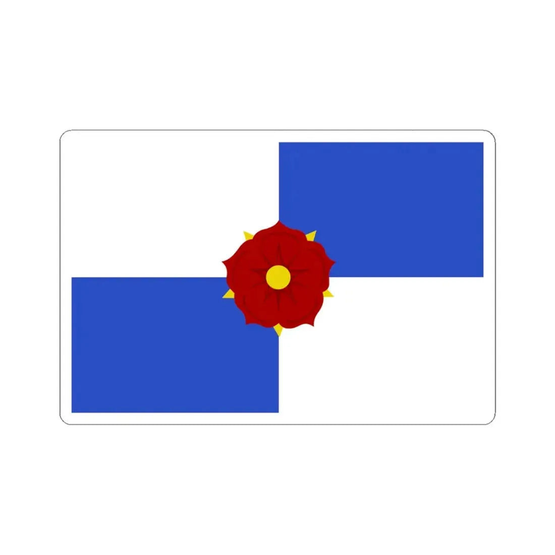 Lochristi vlag (Belgium) STICKER Vinyl Kiss-Cut Decal 6 Inch White - The Sticker Space