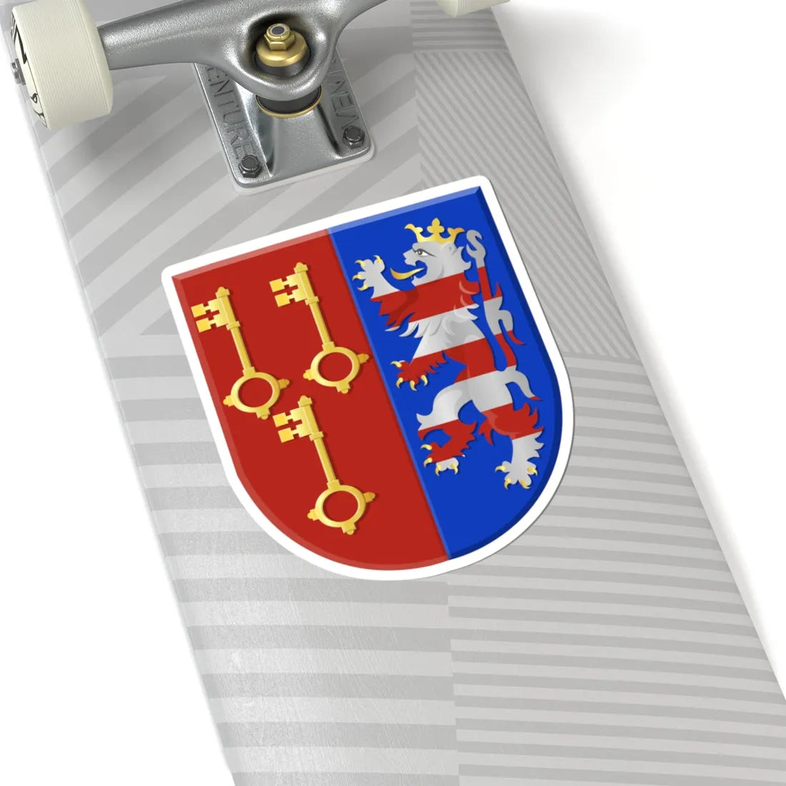 Lochristi wapen (Belgium) (Coat of Arms) STICKER Vinyl Kiss-Cut Decal - The Sticker Space