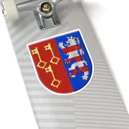 Lochristi wapen (Belgium) (Coat of Arms) STICKER Vinyl Kiss-Cut Decal - The Sticker Space