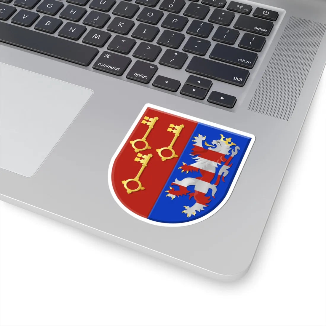 Lochristi wapen (Belgium) (Coat of Arms) STICKER Vinyl Kiss-Cut Decal - The Sticker Space