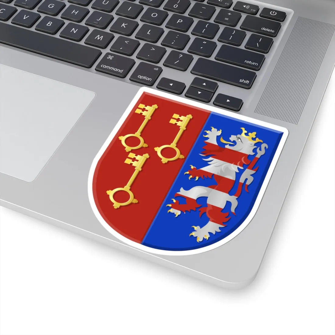 Lochristi wapen (Belgium) (Coat of Arms) STICKER Vinyl Kiss-Cut Decal - The Sticker Space
