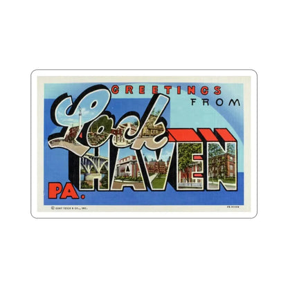 Lock Haven PA (Greeting Cards) STICKER Vinyl Die-Cut Decal - The Sticker Space