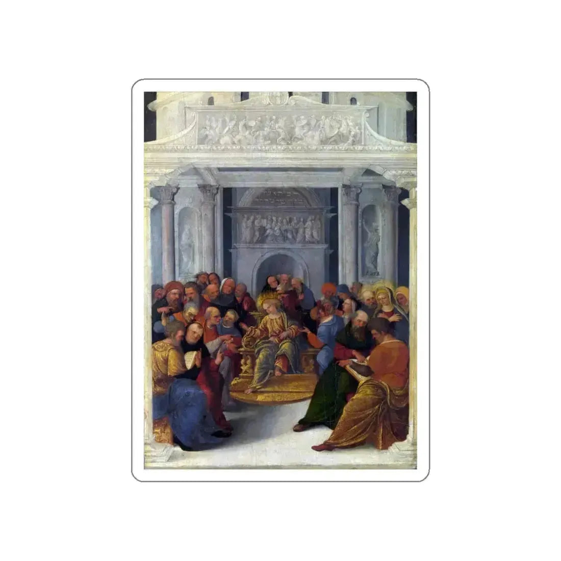 Lodovico Mazzolino - Christ disputing with the Doctors (Artwork) STICKER Vinyl Die-Cut Decal - The Sticker Space