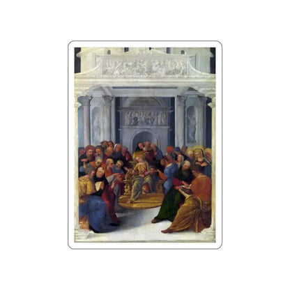 Lodovico Mazzolino - Christ disputing with the Doctors (Artwork) STICKER Vinyl Die-Cut Decal White Die-Cut 2 Inch - The Sticker Space