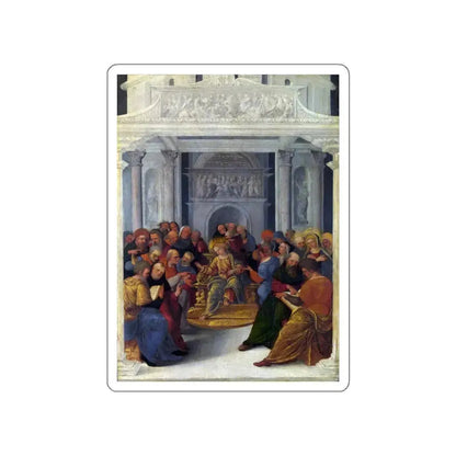 Lodovico Mazzolino - Christ disputing with the Doctors (Artwork) STICKER Vinyl Die-Cut Decal White Die-Cut 4 Inch - The Sticker Space