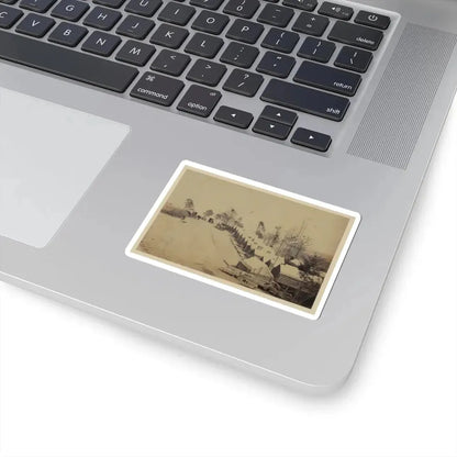 Log Cabin Barracks at a Military Facility (U.S. Civil War) STICKER Vinyl Kiss-Cut Decal - The Sticker Space