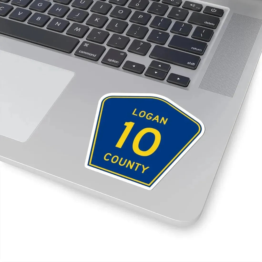 Logan County 10 (Illinois) (Road Sign) STICKER Vinyl Kiss-Cut Decal - The Sticker Space