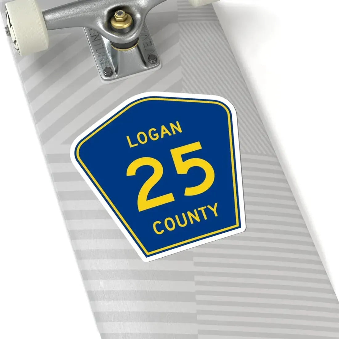 Logan County 25 (Illinois) (Road Sign) STICKER Vinyl Kiss-Cut Decal - The Sticker Space