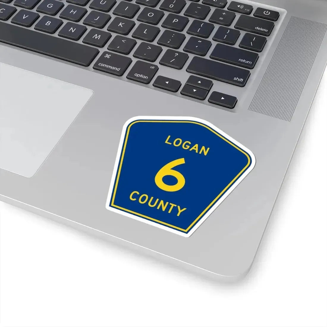 Logan County 6 (Illinois) (Road Sign) STICKER Vinyl Kiss-Cut Decal - The Sticker Space