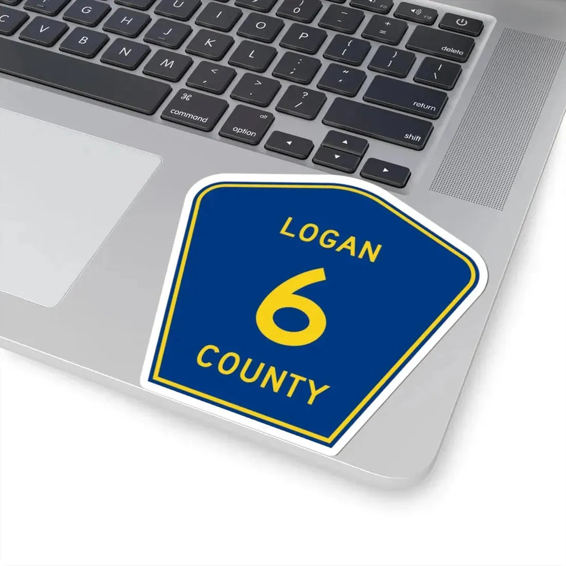 Logan County 6 (Illinois) (Road Sign) STICKER Vinyl Kiss-Cut Decal - The Sticker Space