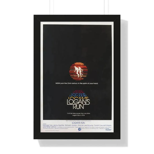 LOGAN'S RUN (TEASER) 1976 - Framed Movie Poster 16″ x 24″ Black - The Sticker Space