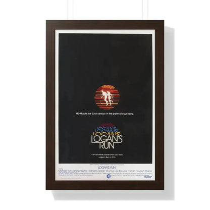 LOGAN'S RUN (TEASER) 1976 - Framed Movie Poster 16″ x 24″ Walnut - The Sticker Space