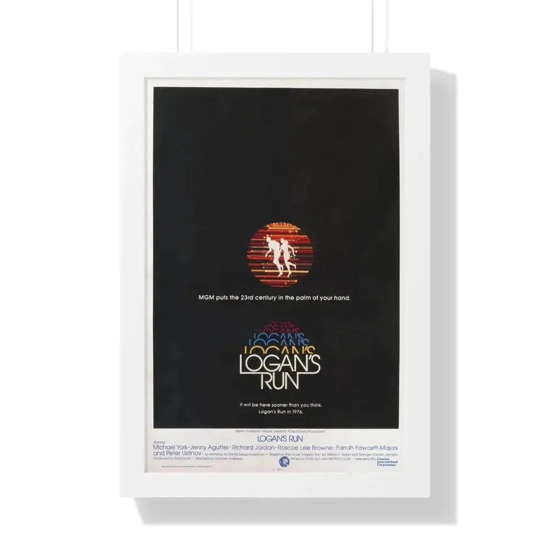 LOGAN'S RUN (TEASER) 1976 - Framed Movie Poster 16″ x 24″ White - The Sticker Space