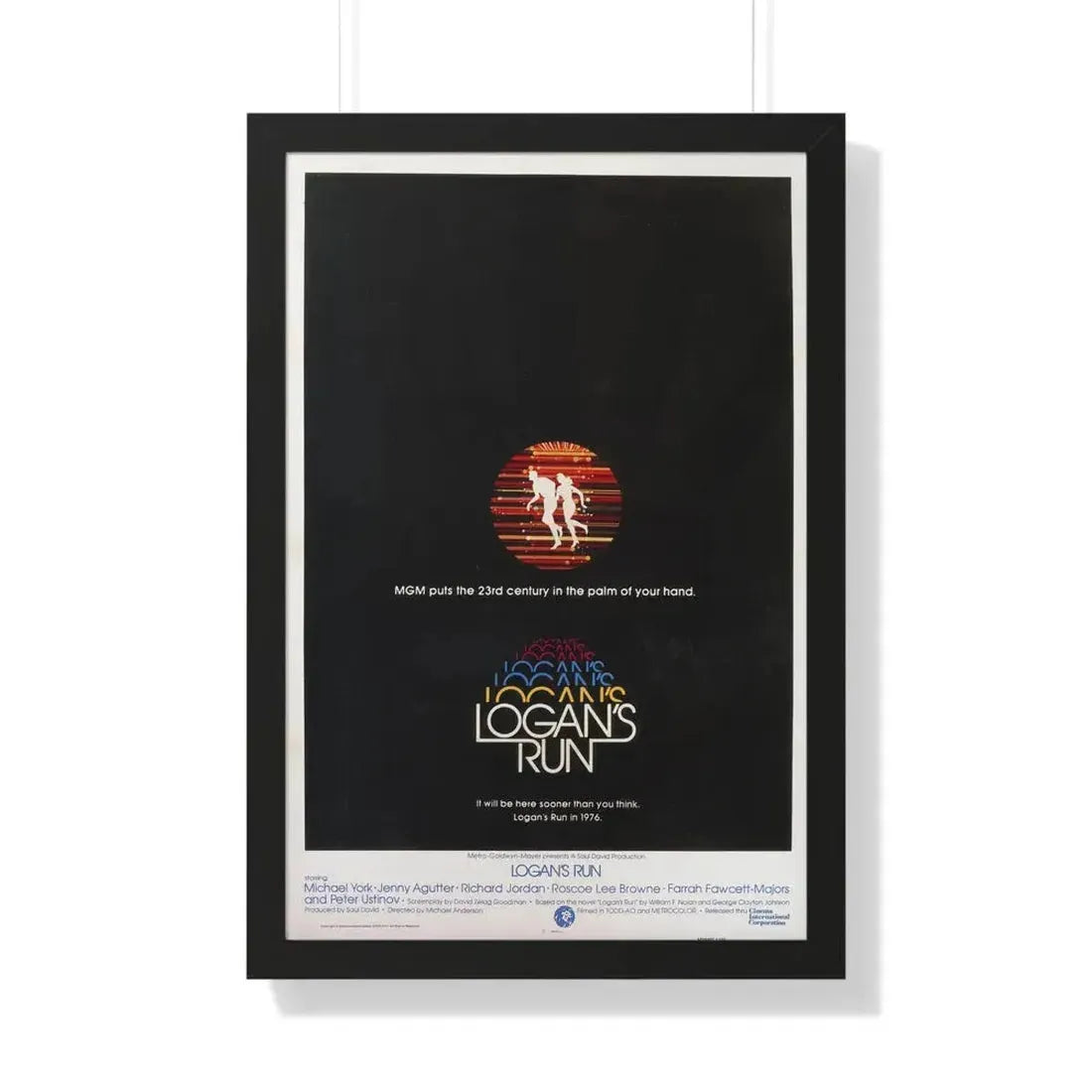 LOGAN'S RUN (TEASER) 1976 - Framed Movie Poster 20" x 30" Black - The Sticker Space