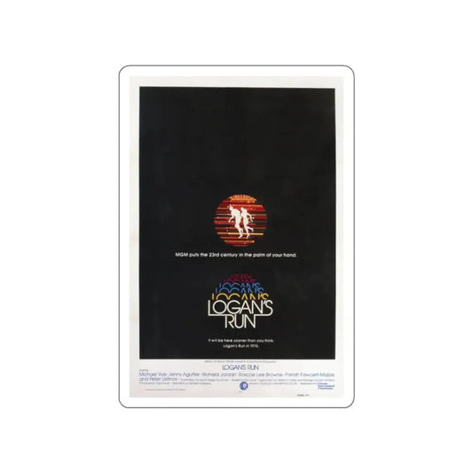 LOGAN'S RUN (TEASER) 1976 Movie Poster STICKER Vinyl Die-Cut Decal 2 Inch - The Sticker Space