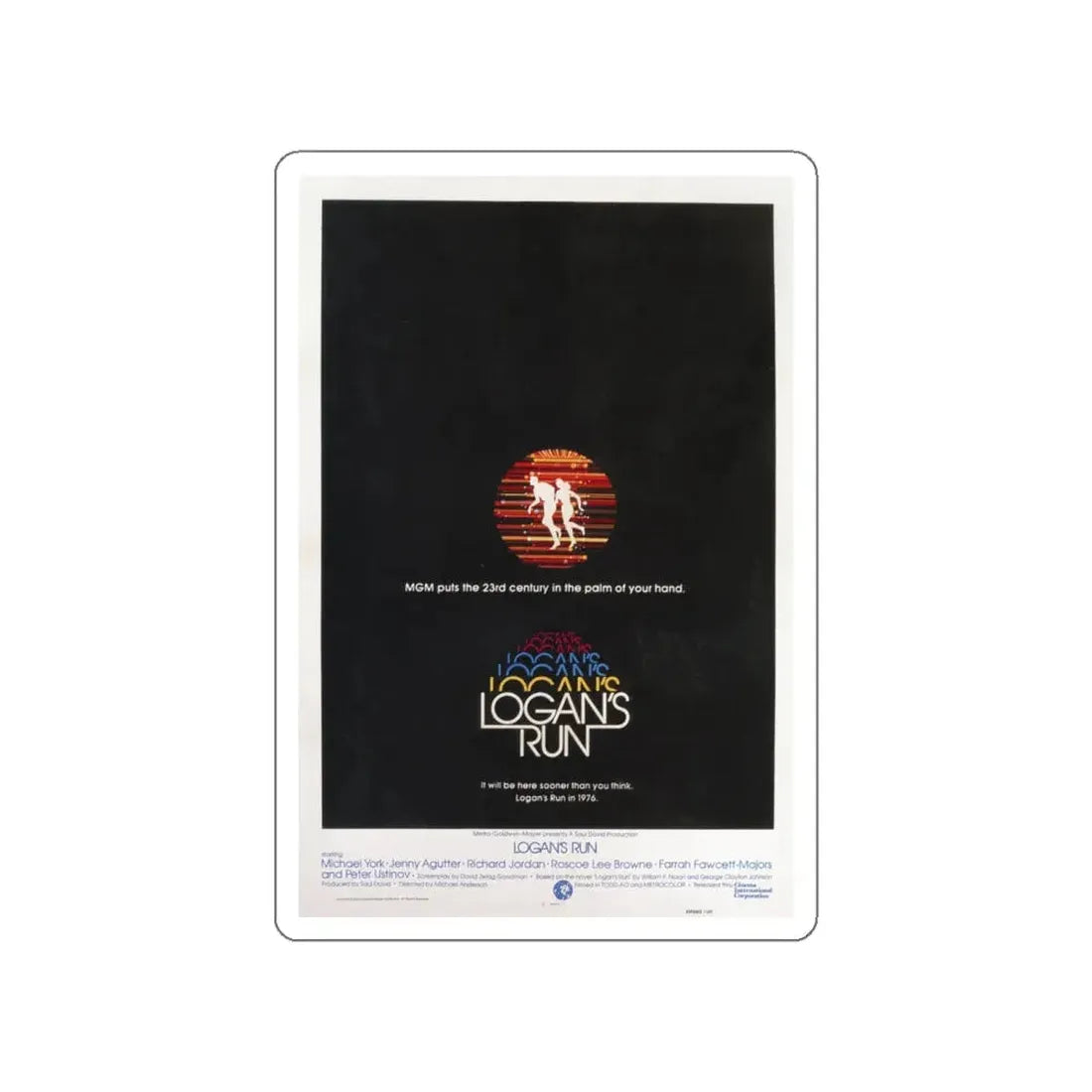 LOGAN'S RUN (TEASER) 1976 Movie Poster STICKER Vinyl Die-Cut Decal 6 Inch - The Sticker Space