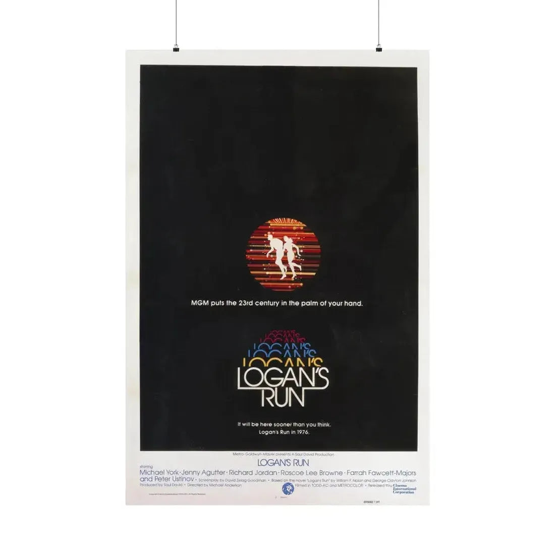 LOGAN'S RUN (TEASER) 1976 - Paper Movie Poster 36" x 54" Matte - The Sticker Space