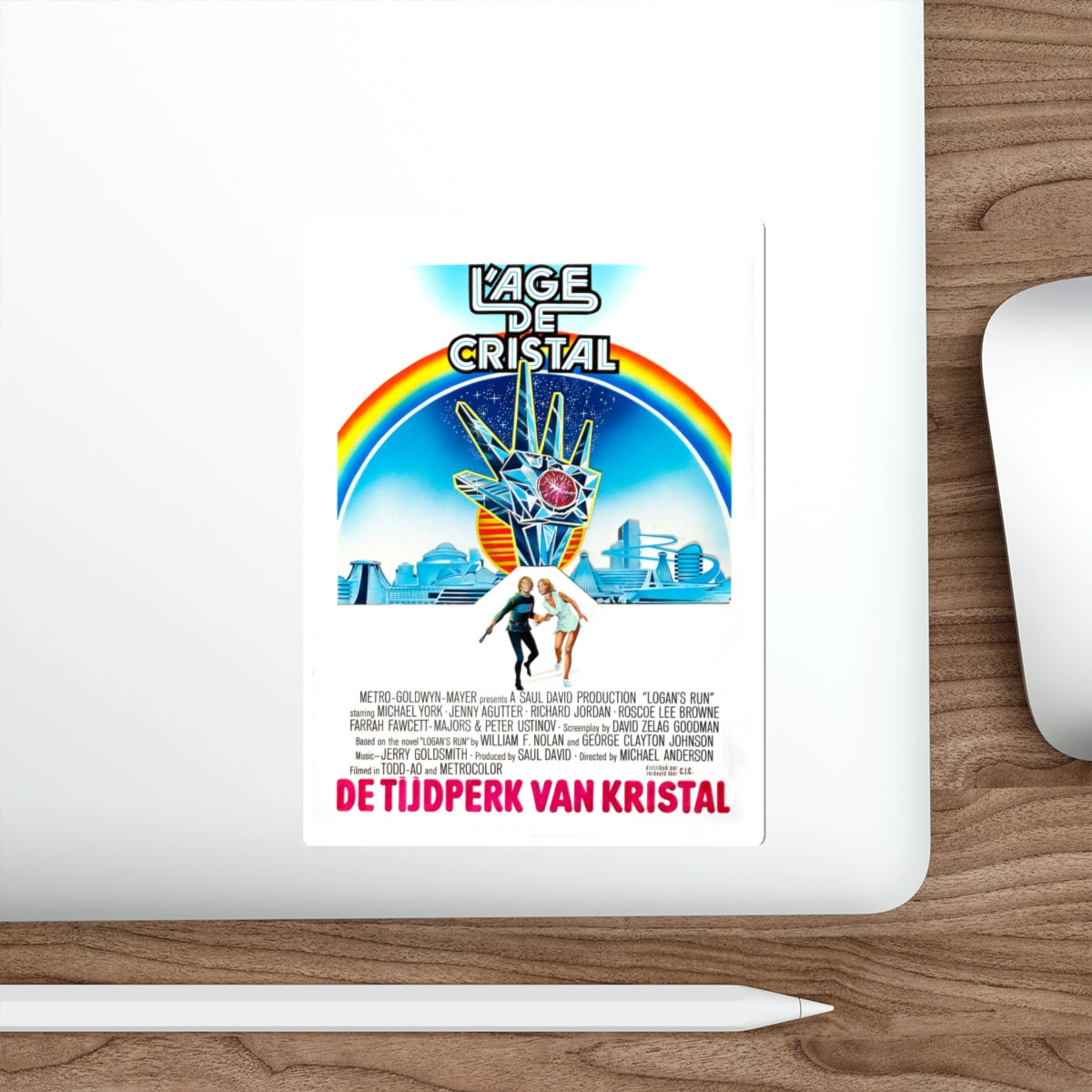 LOGAN'S RUN (BELGIAN) 1976 Movie Poster STICKER Vinyl Die-Cut Decal-The Sticker Space