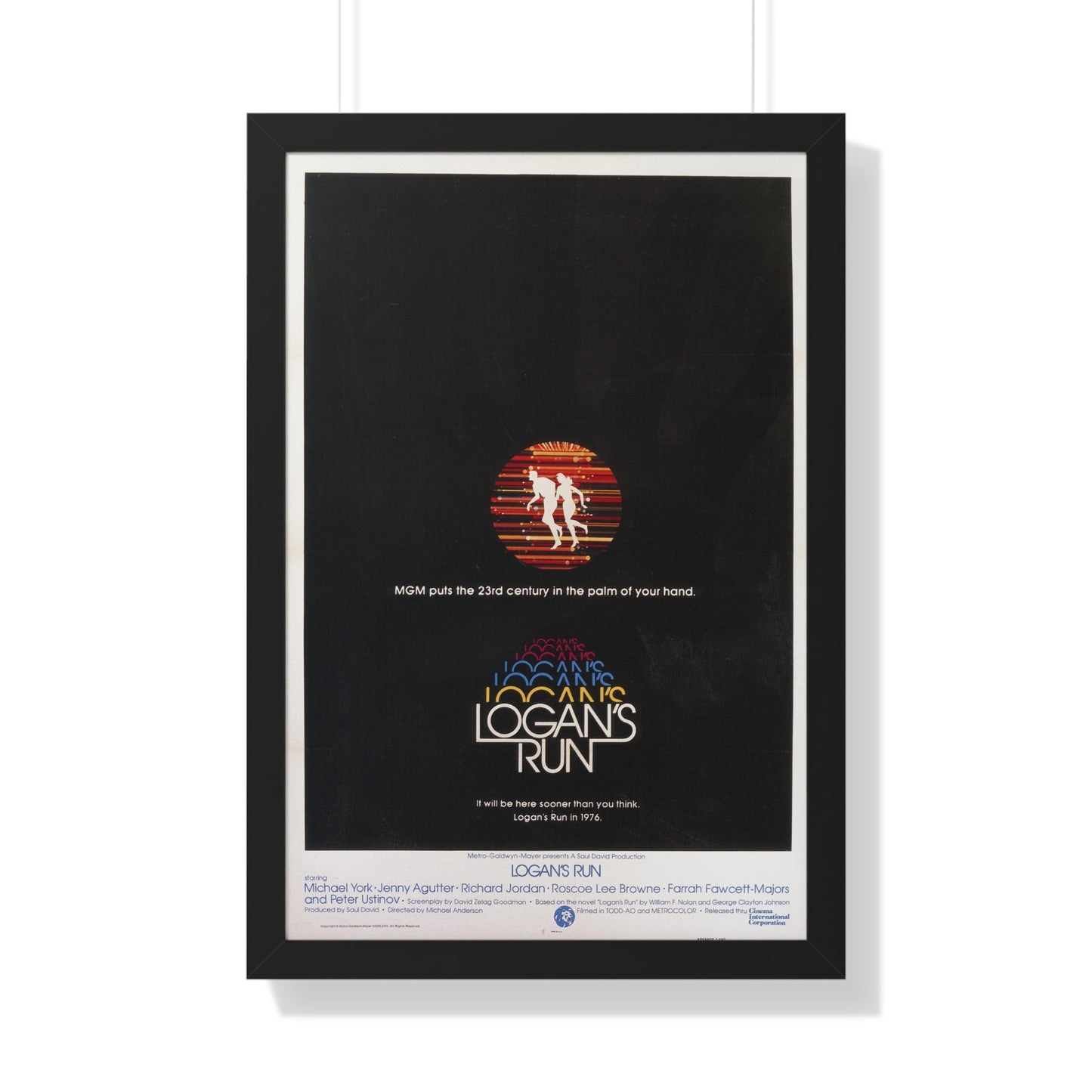 LOGAN'S RUN (TEASER) 1976 - Framed Movie Poster-20" x 30"-The Sticker Space