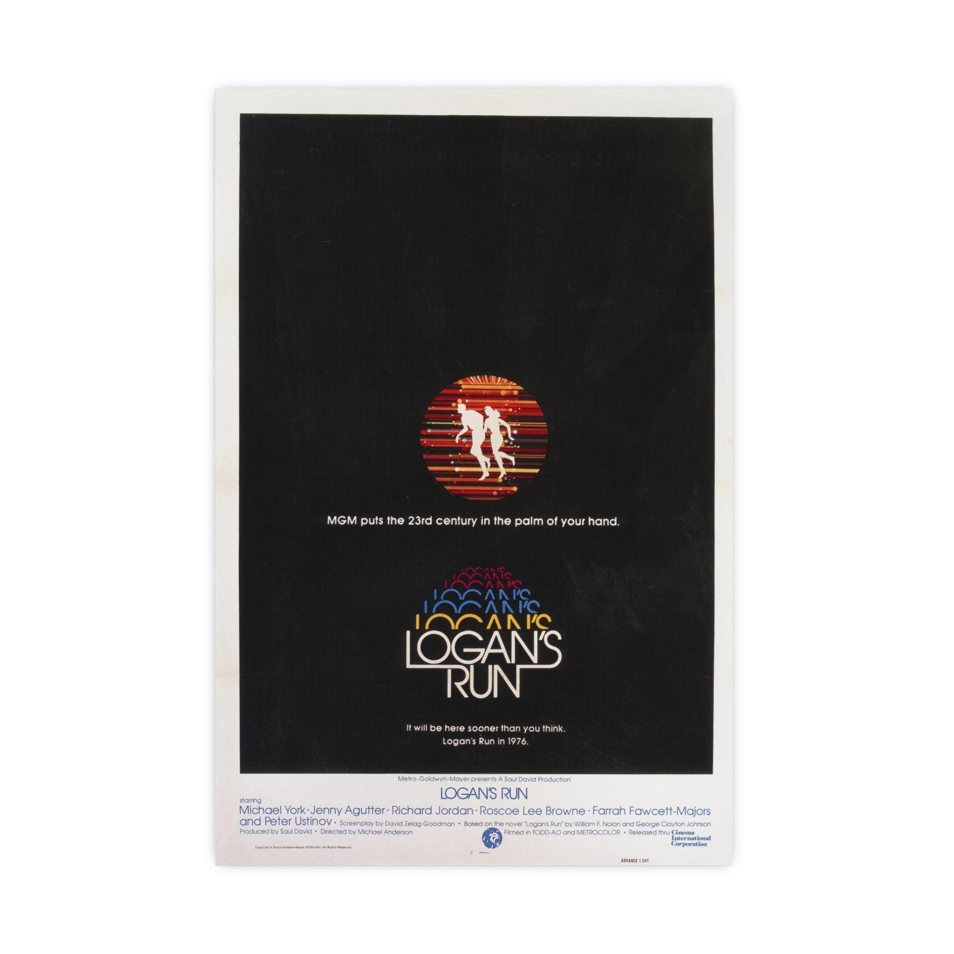 LOGAN'S RUN (TEASER) 1976 - Paper Movie Poster-20″ x 30″ (Vertical)-The Sticker Space