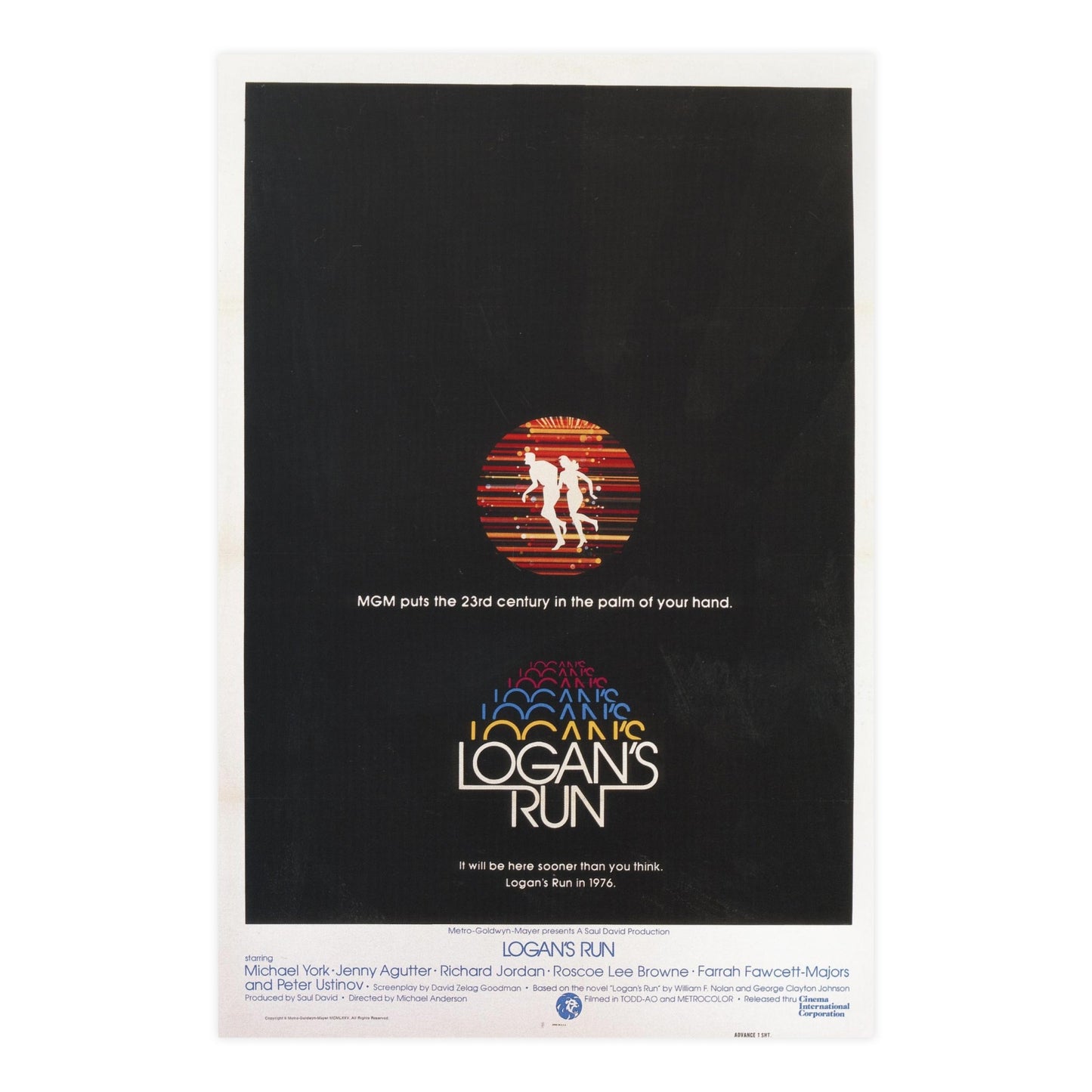 LOGAN'S RUN (TEASER) 1976 - Paper Movie Poster-24″ x 36″ (Vertical)-The Sticker Space