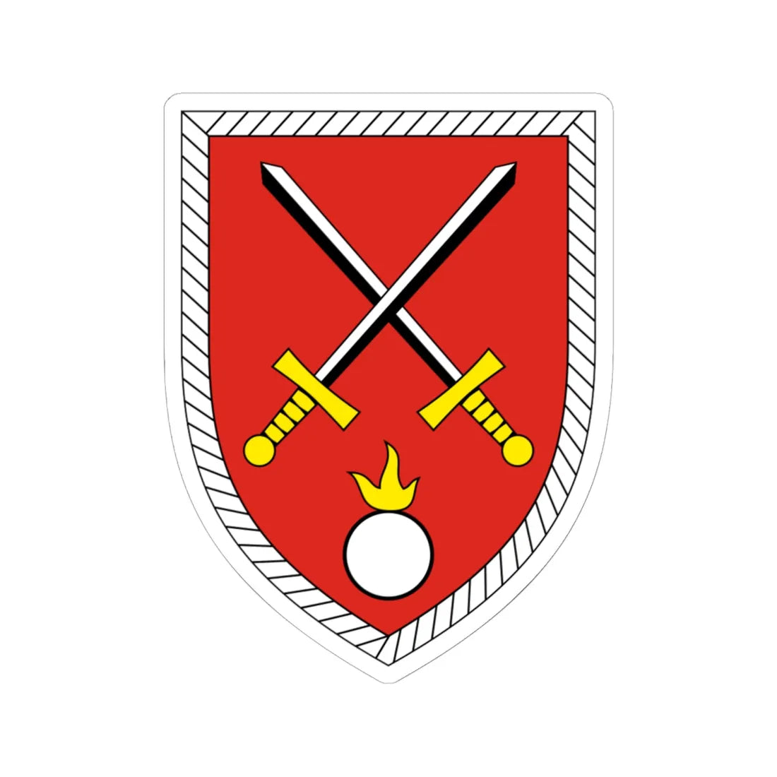 Logistikzentrum des Heeres Bundeswehr (Germany) (Coat of Arms) STICKER Vinyl Kiss-Cut Decal 6 Inch White - The Sticker Space