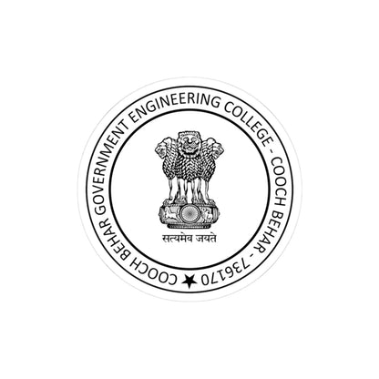 Logo-cgec-svg (India) (Coat of Arms) STICKER Vinyl Kiss-Cut Decal 3 Inch White - The Sticker Space