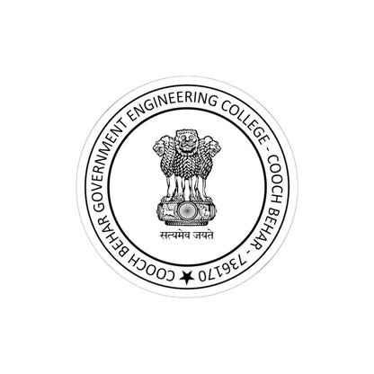 Logo-cgec-svg (India) (Coat of Arms) STICKER Vinyl Kiss-Cut Decal 6 Inch White - The Sticker Space