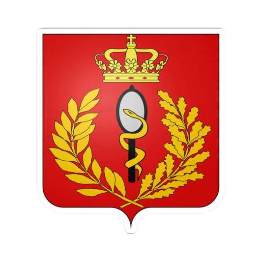 Logo Composante Medicale Armee Belge (Belgium) (Coat of Arms) STICKER Vinyl Kiss-Cut Decal 2 Inch White - The Sticker Space