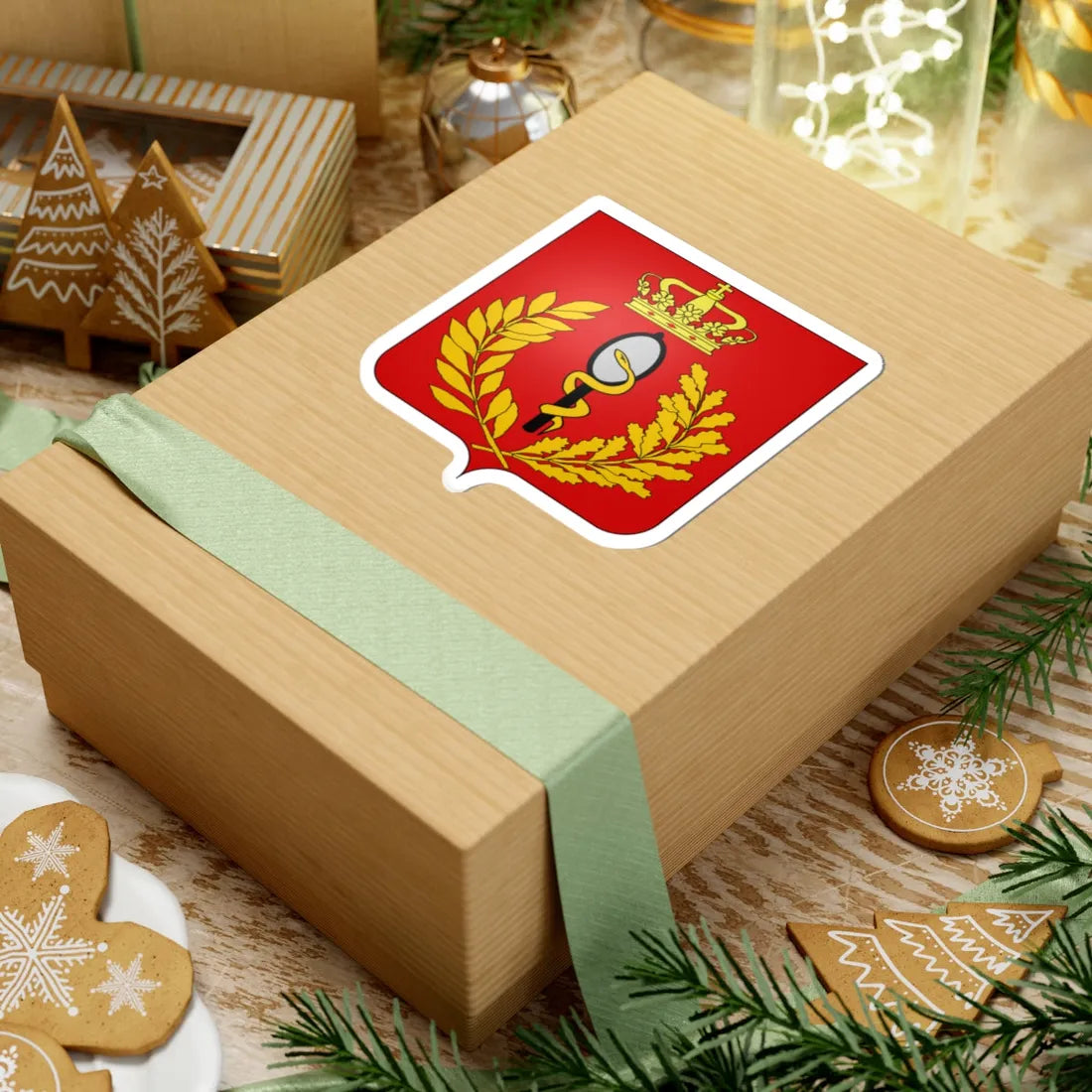 Logo Composante Medicale Armee Belge (Belgium) (Coat of Arms) STICKER Vinyl Kiss-Cut Decal - The Sticker Space